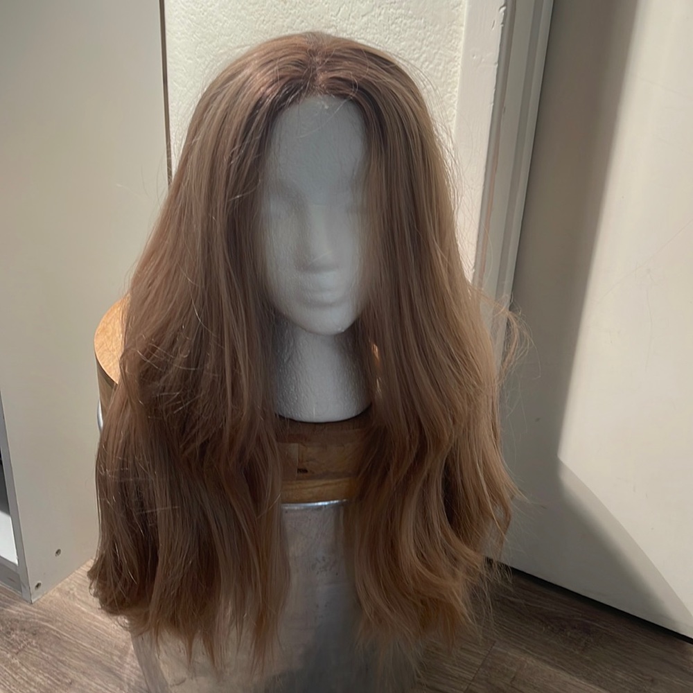 Blonde Wig, Rooted- 23" Long- Synthetic, Lace front